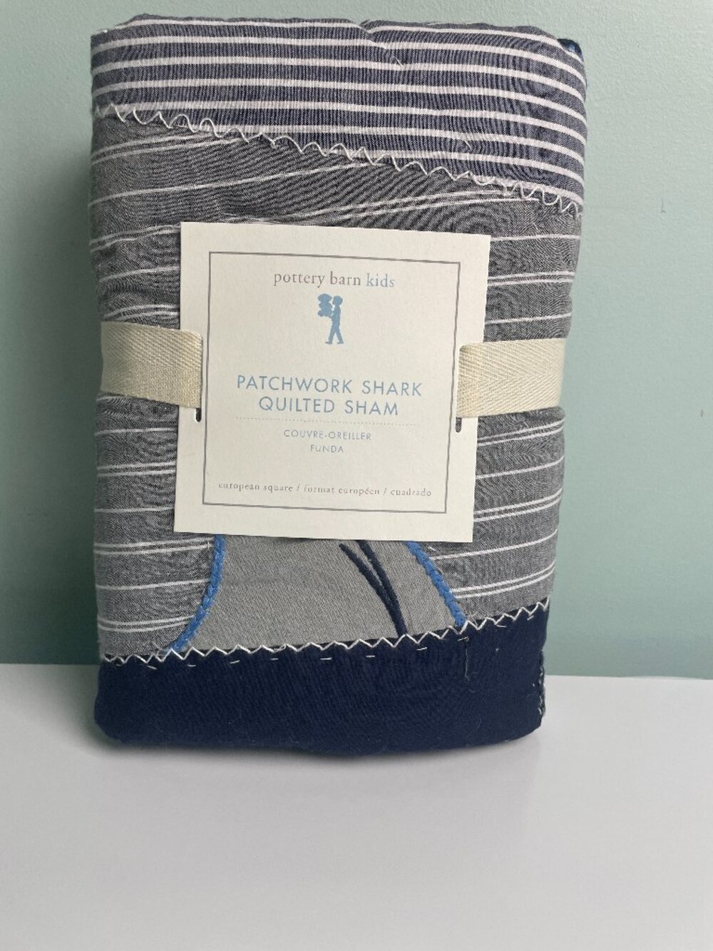 Pottery Barn Kids Patchwork Shark Quilted Sham